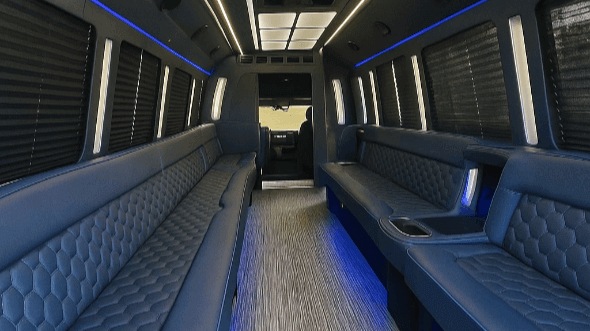 Interior of Enterprise Party Bus Company's 20 Passenger Party Bus in Enterprise