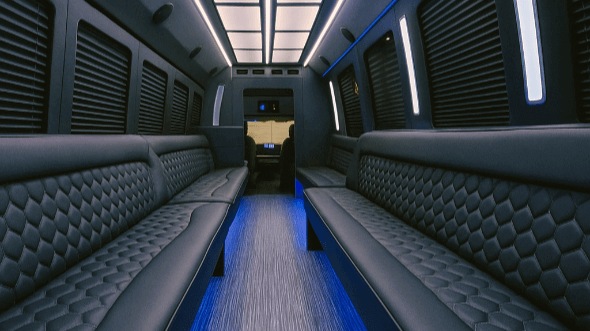 Interior of Henderson Party Bus Company's 20 Passenger Party Bus in Henderson