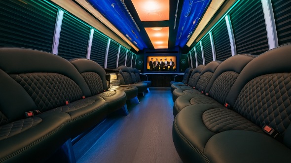 Interior of Fernley Party Bus Company's 25 Passenger Party Bus in Fernley