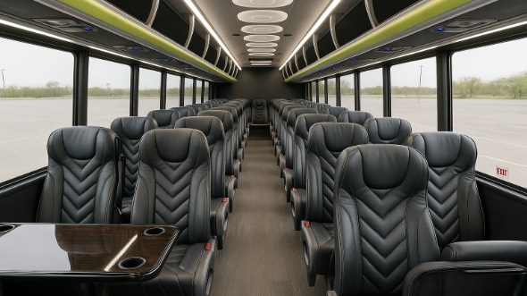 Interior of Nevada Party Bus Company's 28 Passenger Minibus in Nevada