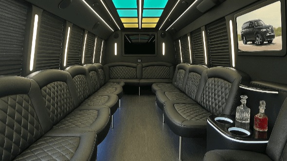 Interior of Enterprise Party Bus Company's 28 Passenger Party Bus in Enterprise