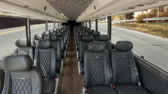 Interior of Nevada Party Bus Company's 30 Passenger Minibus in Nevada