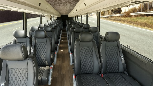 Interior of Nevada Party Bus Company's 35 Passenger Minibus in Nevada