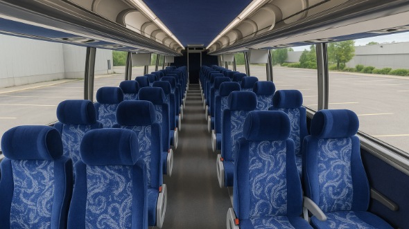Interior of Nevada Party Bus Company's 40 Passenger Charter Bus in Nevada