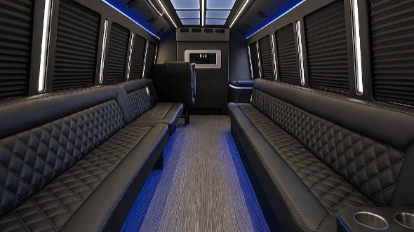 Interior of Henderson Party Bus Company's 40 Passenger Party Bus in Henderson