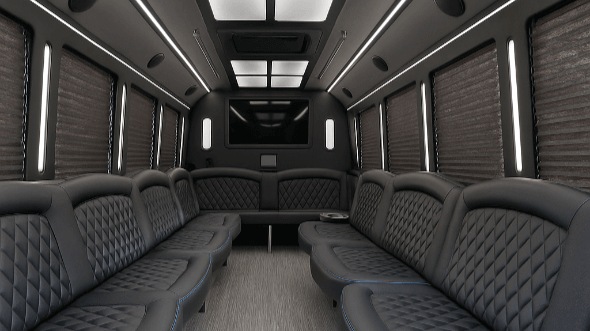 Interior of Summerlin South Party Bus Company's 40 Passenger Party Bus in Summerlin South