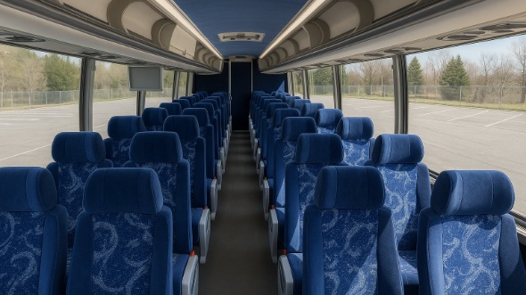 Interior of Nevada Party Bus Company's 46 Passenger Charter Bus in Nevada