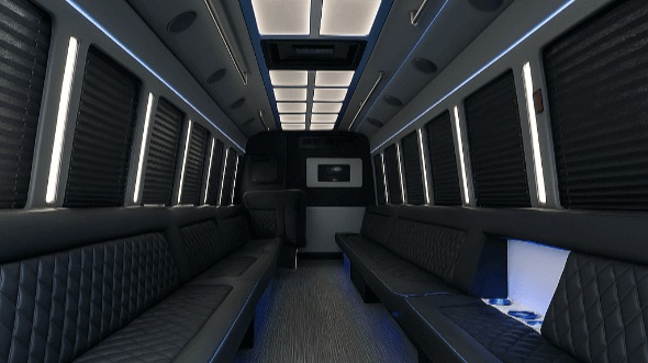 Interior of Enterprise Party Bus Company's 50 Passenger Party Bus in Enterprise