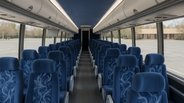 Interior of Nevada Party Bus Company's 51 Passenger Charter Bus in Nevada