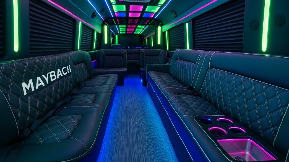 nevada 20 passenger party bus inside