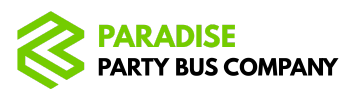 paradise party bus company logo